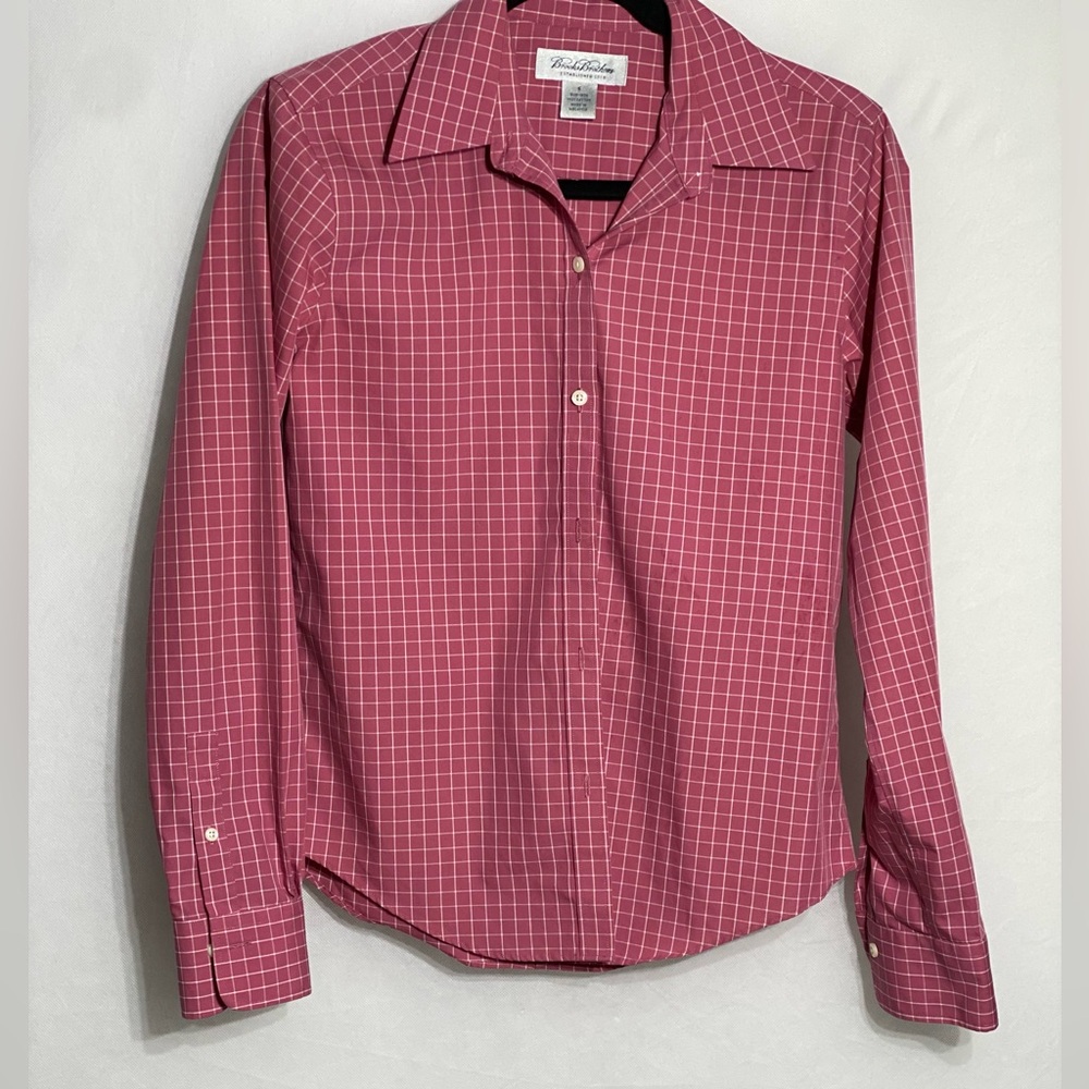 Brooks brothers  size 6 pink button down stripe-down